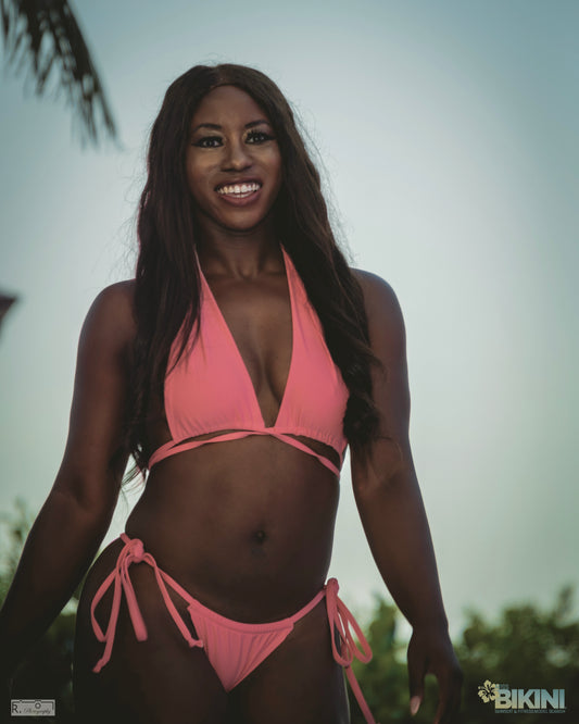 Coral Viking Tie Up Bikini Bottom