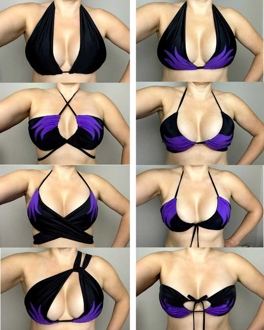 Majestic Reversible Anchor Mermaid Convertible Bikini Top