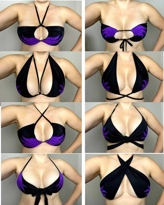 Majestic Reversible Anchor Mermaid Convertible Bikini Top